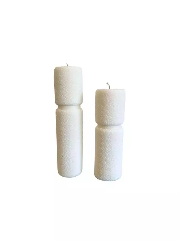 Pair of Pillar Candles- white