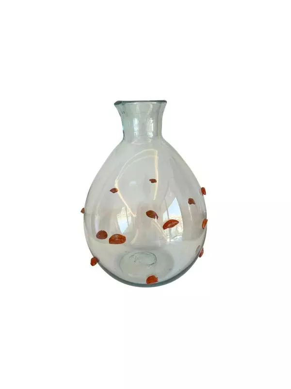 Chunky Dotted Vase- Orange