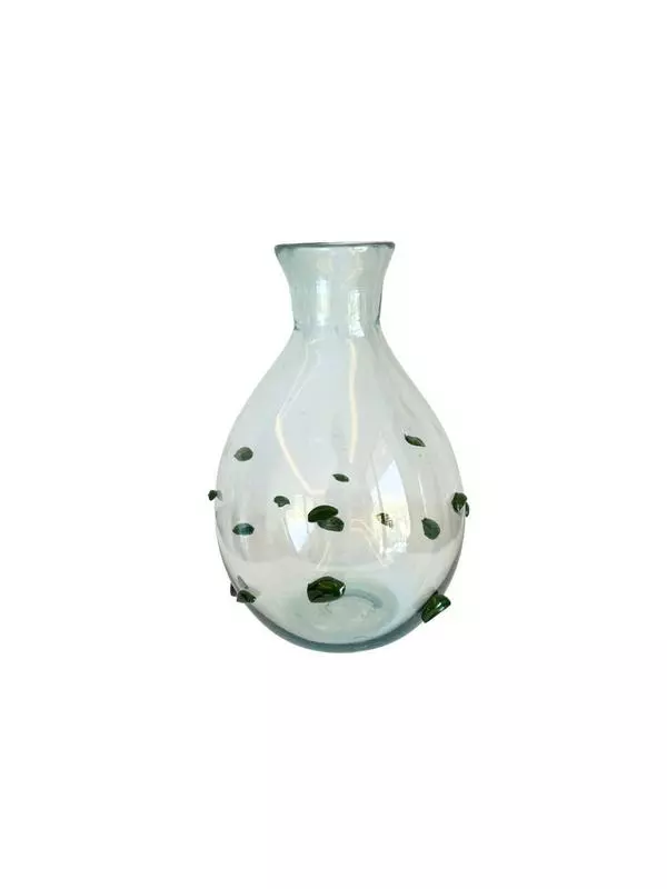 Chunky Dotted Vase- Green