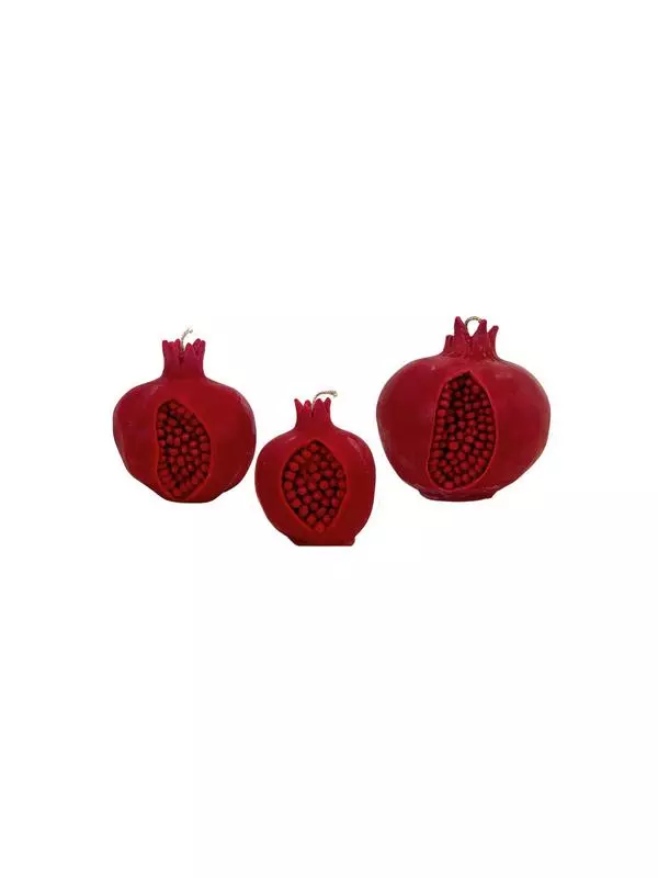 Pomegranate Candles- Set of 3