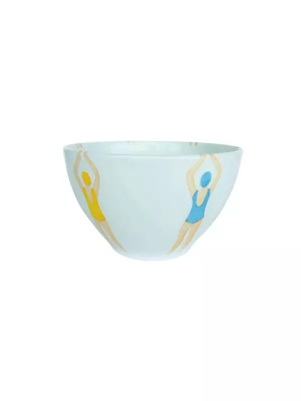 colorful swimmers, serving bowl