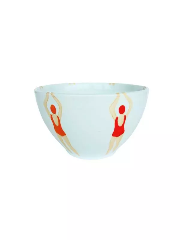 colorful swimmers, serving bowl