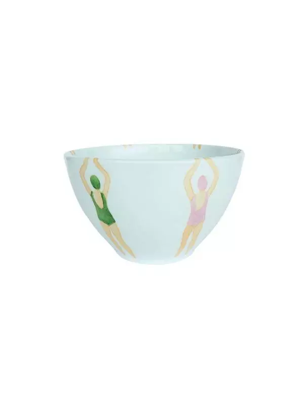 colorful swimmers, serving bowl